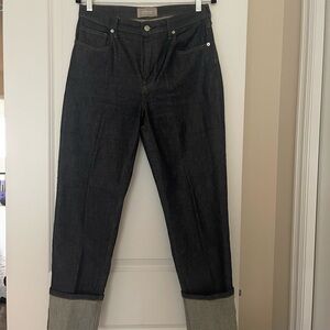 Everlane The Super Straight Cuffed Dark Indigo